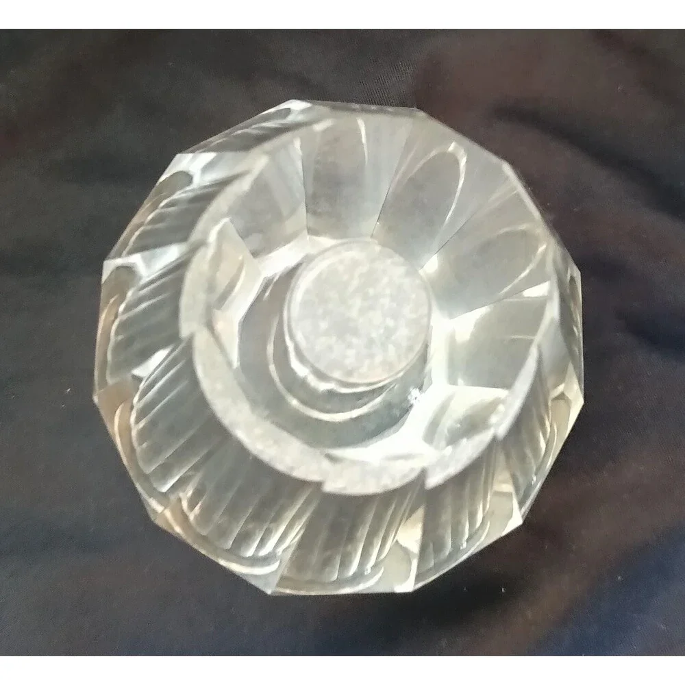 SIA Swedish Lead Crystal Diamond Shaped Candle Holder